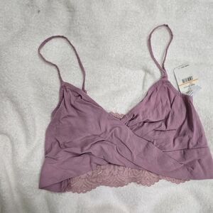 NWT Small Free People Mauve Lace Bralette
